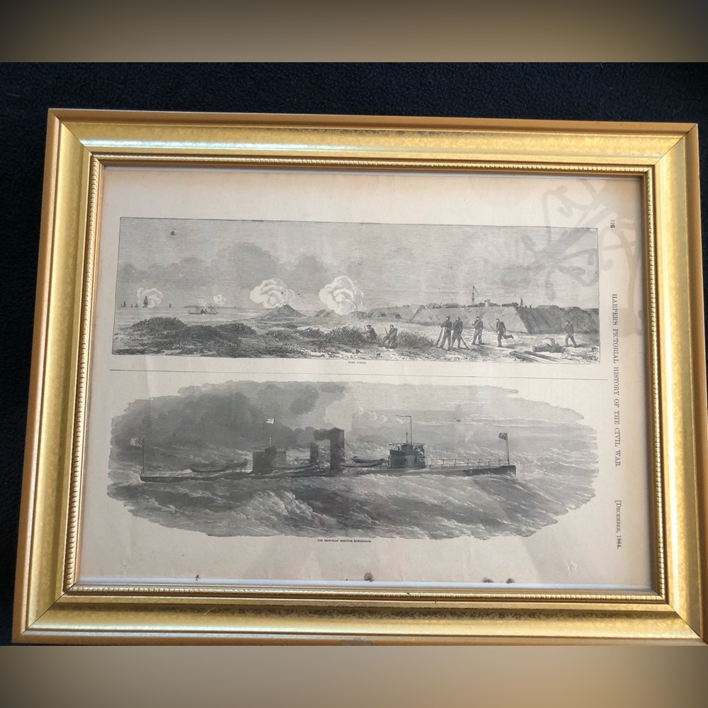 Harper’s Pictorial History of the Civil War - Framed Book Page #726